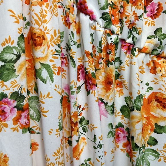 One Shoulder Colourful Midi Dress Layered Ruffle Floral Print Size XL - Picture 6 of 16